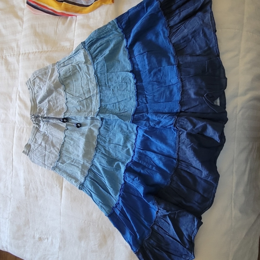 Blue Ombre Tiered Skirt